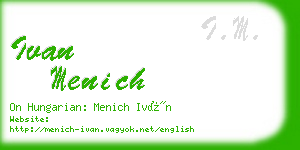 ivan menich business card